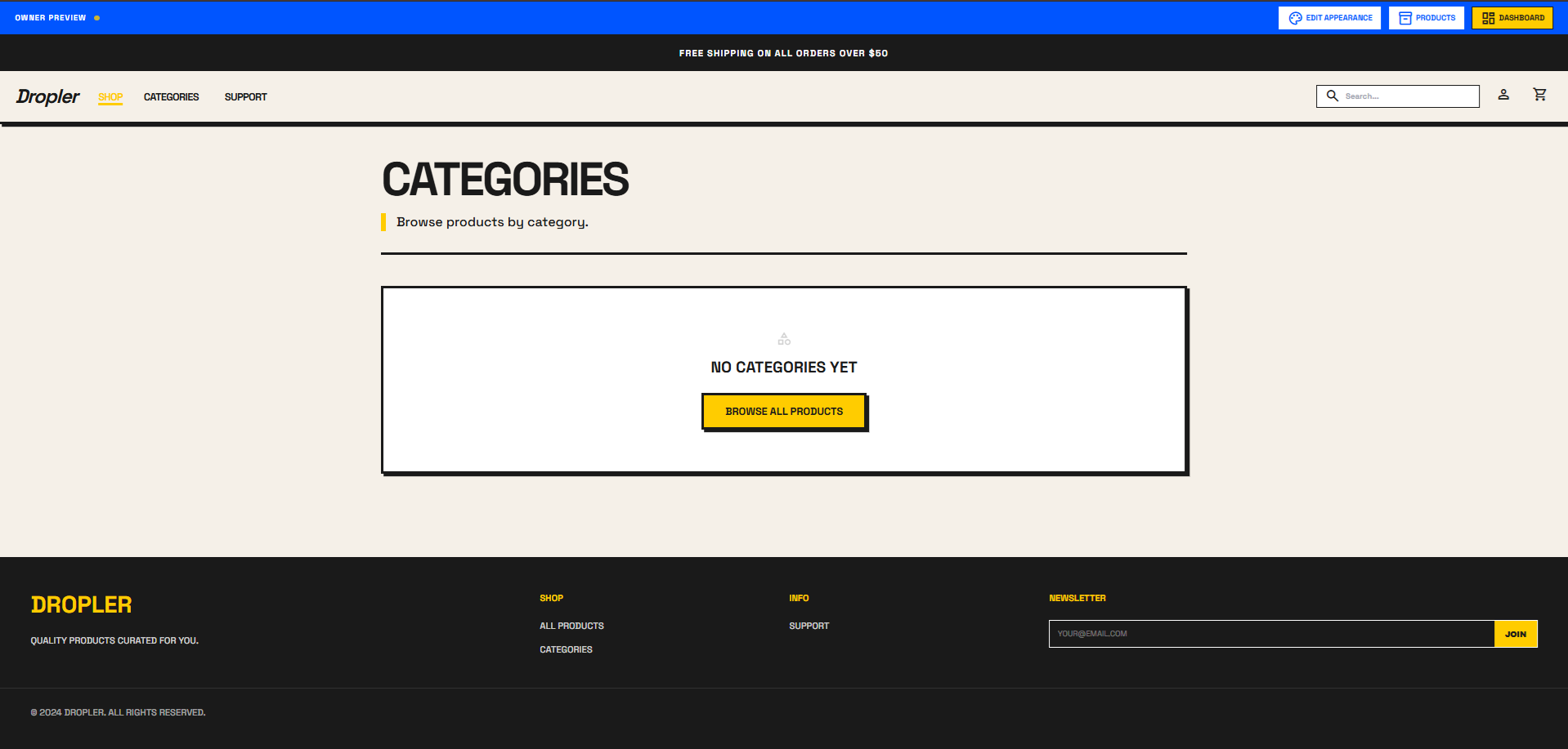 Frontstore Categories